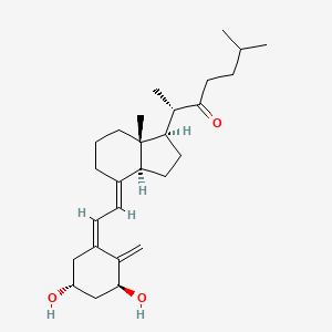 molecular formula C27H42O3 B1239745 (5Z,7E)-(1S,3R)-1,3-dihydroxy-9,10-seco-5,7,10(19)-cholestatrien-22-one 