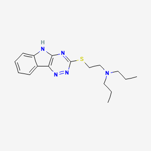 molecular formula C17H23N5S B1239766 N-propyl-N-[2-(5H-[1,2,4]triazino[5,6-b]indol-3-ylsulfanyl)ethyl]propan-1-amine 