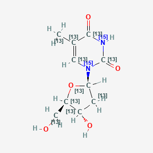 molecular formula C10H14N2O5 B12397726 Thymidine-13C10,15N2 