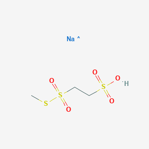 molecular formula C3H8NaO5S3 B1239779 2-[(Methylsulfanyl)sulfonyl]ethane-1-sulfonic acid--sodium (1/1) 