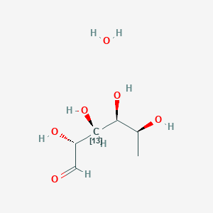 molecular formula C6H14O6 B12397943 Rhamnose-13C-2 monohydrate 