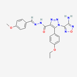 1-(4-amino-1,2,5-oxadiazol-3-yl)-5-(4-ethoxyphenyl)-N'-[(E)-(4-methoxyphenyl)methylidene]-1H-1,2,3-triazole-4-carbohydrazide