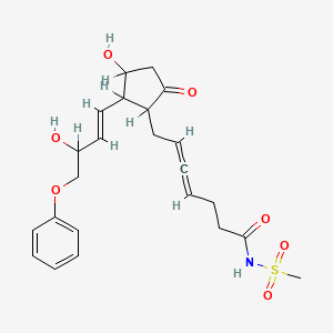 molecular formula C23H29NO7S B1239823 7-(3-Hydroxy-2-(3-hydroxy-4-phenoxy-1-butenyl)-5-oxocyclopentyl)-N-(methylsulfonyl)-4,5-heptadienamide CAS No. 138230-19-0