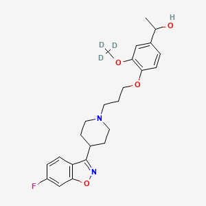 molecular formula C24H29FN2O4 B12398342 Iloperidone metabolite Hydroxy Iloperidone-d3 