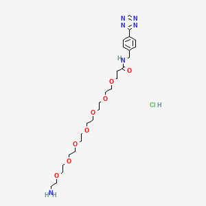 molecular formula C26H43ClN6O8 B12398395 Tetrazine-PEG7-amine hydrochloride 