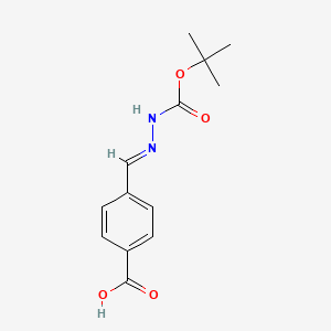 molecular formula C13H16N2O4 B1239841 4-(tert-Butoxycarbonyl-hydrazonomethyl)-benzoic acid 