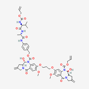 molecular formula C55H65N7O16 B12398458 SG3400 delate(Mal-amido-PEG8) 