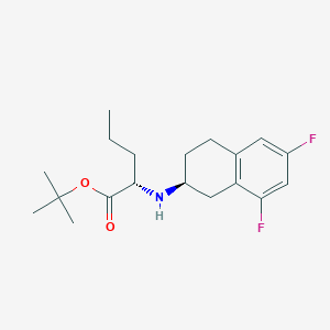 molecular formula C19H27F2NO2 B12398465 L-Norvaline, N-[(2S)-6,8-difluoro-1,2,3,4-tetrahydro-2-naphthalenyl]-, 1,1-dimethylethyl ester 