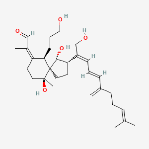 molecular formula C30H46O5 B1239850 28-Deacetylbelamcandal CAS No. 138521-96-7