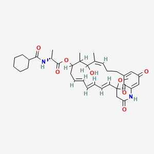 [(6E,8E,10E,16Z)-15-hydroxy-5-methoxy-14,16-dimethyl-3,22,24-trioxo-2-azabicyclo[18.3.1]tetracosa-1(23),6,8,10,16,20-hexaen-13-yl] (2R)-2-(cyclohexanecarbonylamino)propanoate