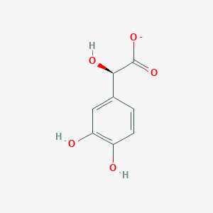 molecular formula C8H7O5- B1239879 (2R)-2-(3,4-dihydroxyphenyl)-2-hydroxyacetate 