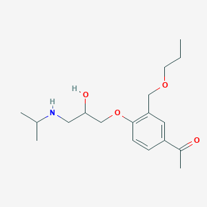 1-[4-[2-Hydroxy-3-(propan-2-ylamino)propoxy]-3-(propoxymethyl)phenyl]ethanone