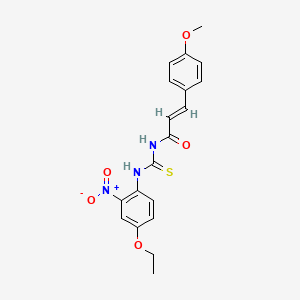 N-{[(4-ethoxy-2-nitrophenyl)amino]carbonothioyl}-3-(4-methoxyphenyl)acrylamide
