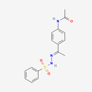 N-{4-[N-(phenylsulfonyl)ethanehydrazonoyl]phenyl}acetamide