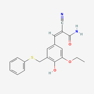2-Cyano-3-[3-ethoxy-4-hydroxy-5-[(phenylthio)methyl]phenyl]-2-propenamide