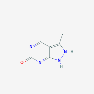 molecular formula C6H6N4O B123992 3-Methyl-1H-pyrazolo[3,4-d]pyrimidin-6(5H)-one CAS No. 154386-32-0