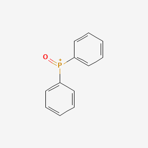 molecular formula C12H10OP+ B1239935 Diphenylphosphine oxide CAS No. 4559-70-0