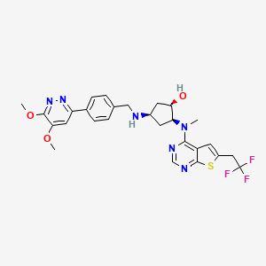 molecular formula C27H29F3N6O3S B12399355 Emilumenib CAS No. 2440018-29-9