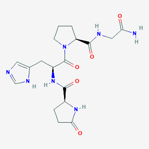 molecular formula C18H25N7O5 B12399752 Glp-His-Pro-Gly-NH2 CAS No. 41880-59-5