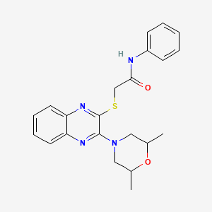2-[[3-(2,6-dimethyl-4-morpholinyl)-2-quinoxalinyl]thio]-N-phenylacetamide