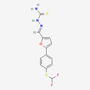 [(E)-[5-[4-(difluoromethylsulfanyl)phenyl]furan-2-yl]methylideneamino]thiourea