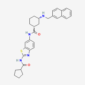 (1R,3S)-N-[2-(cyclopentanecarbonylamino)-1,3-benzothiazol-6-yl]-3-(2-naphthylmethylamino)cyclohexanecarboxamide
