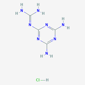 molecular formula C4H9ClN8 B124001 2-(4,6-二氨基-1,3,5-三嗪-2-基)胍；盐酸盐 CAS No. 2959-04-8