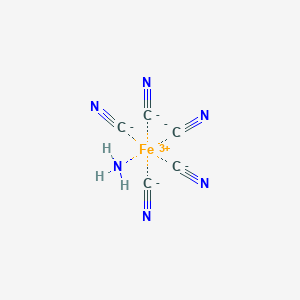 molecular formula C5H3FeN6-2 B1240023 amminepentacyanidoferrate(II) 