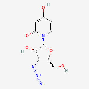molecular formula C10H12N4O5 B12400241 1-[(2R,3S,5S)-4-azido-3-hydroxy-5-(hydroxymethyl)oxolan-2-yl]-4-hydroxypyridin-2-one 