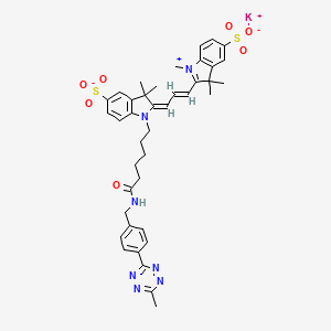 molecular formula C40H44KN7O7S2 B12400245 Sulfo-CY3 tetrazine (potassium) 