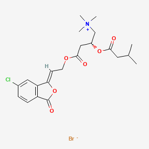 [(2R)-4-[(2Z)-2-(6-Chloro-3-oxo-2-benzofuran-1-ylidene)ethoxy]-2-(3-methylbutanoyloxy)-4-oxobutyl]-trimethylazanium;bromide