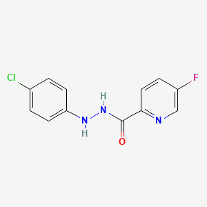 molecular formula C12H9ClFN3O B12400346 Antibacterial agent 142 