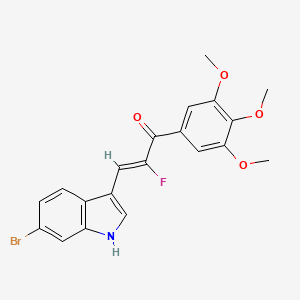 molecular formula C20H17BrFNO4 B12400714 Tubulin inhibitor 22 