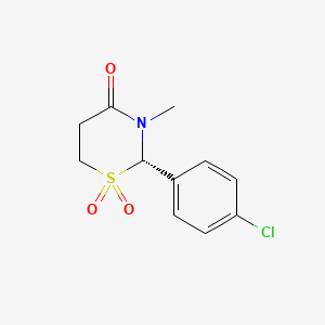 molecular formula C11H12ClNO3S B1240072 (S)-chlormezanone 