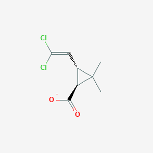 molecular formula C8H9Cl2O2- B1240083 (1S,3R)-3-(2,2-dichlorovinyl)-2,2-dimethylcyclopropanecarboxylate 