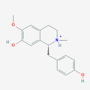 molecular formula C18H22NO3+ B1240085 (R)-N-methylcoclaurinium 