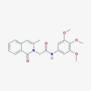 molecular formula C21H22N2O5 B1240087 2-(3-methyl-1-oxo-2-isoquinolinyl)-N-(3,4,5-trimethoxyphenyl)acetamide 