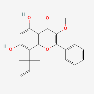 molecular formula C21H20O5 B1240093 8-(1,1-Dimethylallyl)-3-methylgalangin 