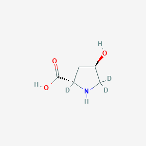 molecular formula C5H9NO3 B12401108 L-Hydroxyproline-d3 