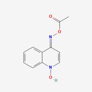 molecular formula C11H10N2O3 B1240125 4-Acetoxyaminoquinoline 1-oxide 