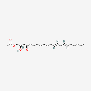 molecular formula C23H40O4 B1240129 1-Acetoxy-2-hydroxyhenicosa-12,15-diene-4-one 