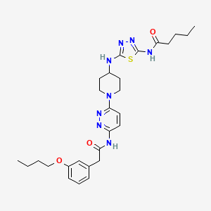 molecular formula C28H38N8O3S B12401479 LWG-301 