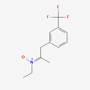 molecular formula C12H14F3NO B1240149 N-Ethyl-alpha-methyl-alpha-(m-trifluoromethylbenzyl)nitrone CAS No. 52569-41-2