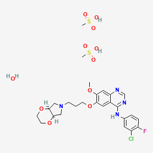 molecular formula C26H36ClFN4O11S2 B12401492 Larotinib mesylate hydrate 