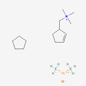 molecular formula C16H34BrFeN B12401634 Carbanide;cyclopentane;cyclopent-2-en-1-ylmethyl(trimethyl)azanium;iron(2+);bromide 