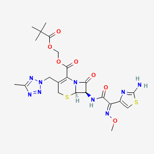 molecular formula C22H27N9O7S2 B1240165 cefteram pivoxil 