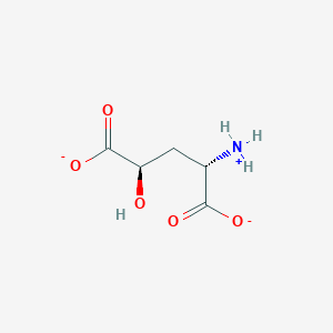 molecular formula C5H8NO5- B1240169 erythro-4-hydroxy-L-glutamate(1-) 