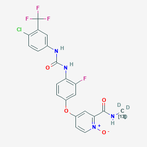 molecular formula C21H15ClF4N4O4 B12401963 Regoraf |nib N-oxyde (M2)-13C,d3 