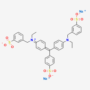 molecular formula C37H34N2Na2O9S3 B12402000 disodium;3-[[N-ethyl-4-[[4-[ethyl-[(3-sulfonatophenyl)methyl]azaniumylidene]cyclohexa-2,5-dien-1-ylidene]-(4-sulfonatophenyl)methyl]anilino]methyl]benzenesulfonate 