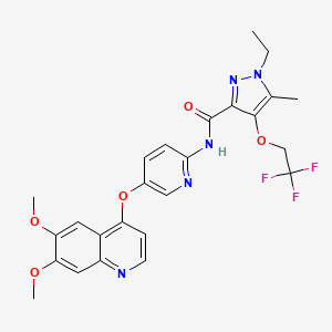 molecular formula C25H24F3N5O5 B12402001 Axl/Mer/CSF1R-IN-1 